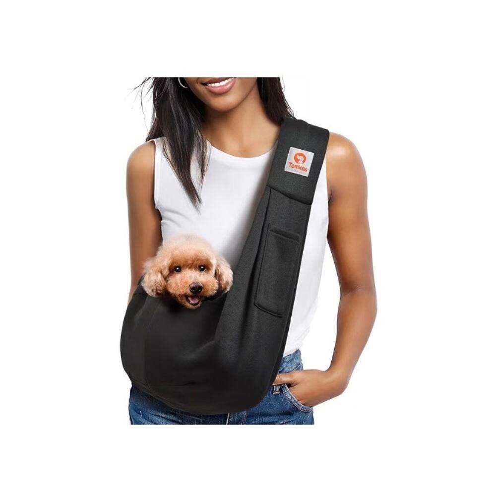Tomkas Reversible Pet Sling Carrier • Black Checkered • Small Dogs/Cats • NWT